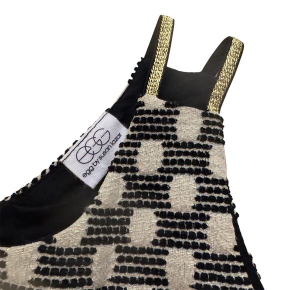 Egg By Susan Lazar Party Dress Metallic Gold Black Fit & Flare 2 Years bv - Picture 3 of 8